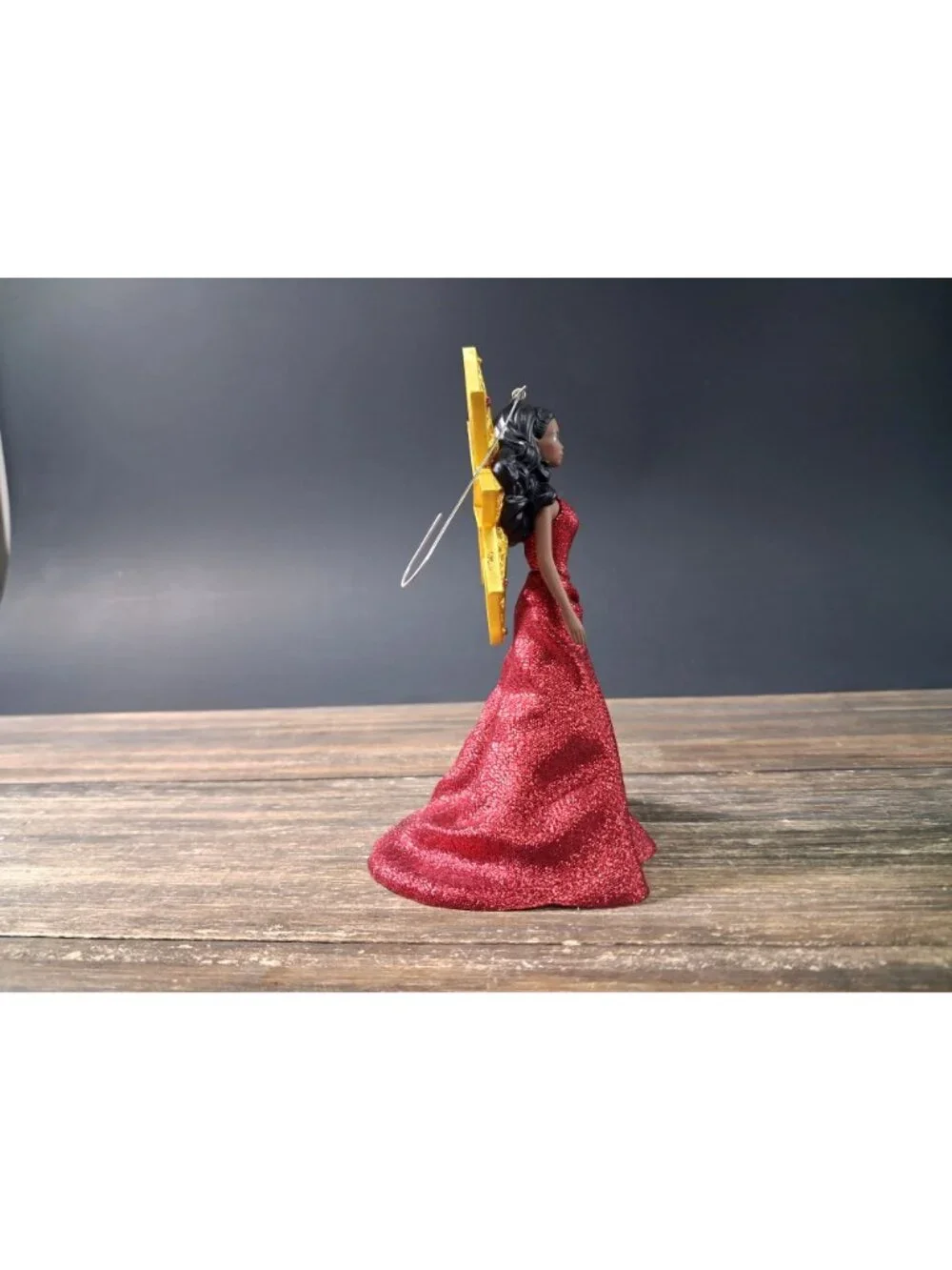 Holiday Barbie Ornament Hallmark Christmas 3rd Series Red Gown Dark Tone 2017